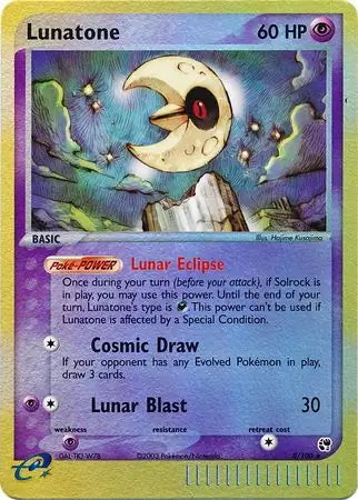 EX Sandstorm Lunatone #8/100 reverse holo